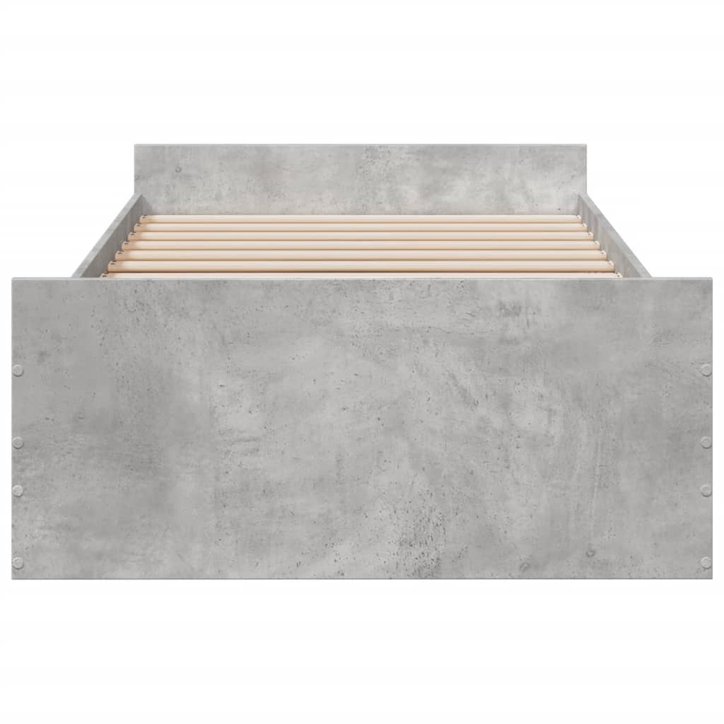 Bed Frame | Concrete grey | Engineered wood | Small Single | Bed Frame