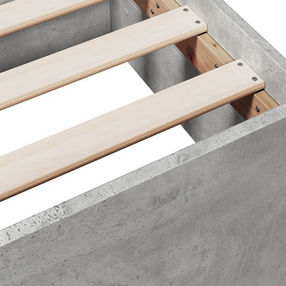 Bed Frame | Concrete grey | Engineered wood | Small Single | Bed Frame