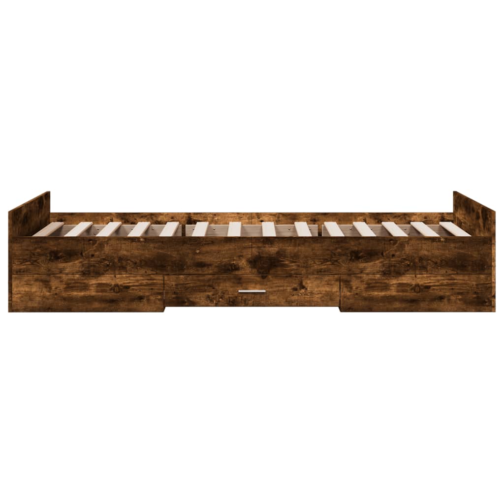 Bed Frame | Smoked Oak | Engineered wood, Plywood | Small Single