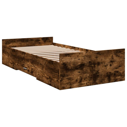 Bed Frame | Smoked Oak | Engineered wood, Plywood | Small Single