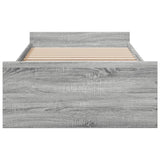 Bed Frame with Drawers Grey Sonoma 75x190 cm Small Single Engineered Wood