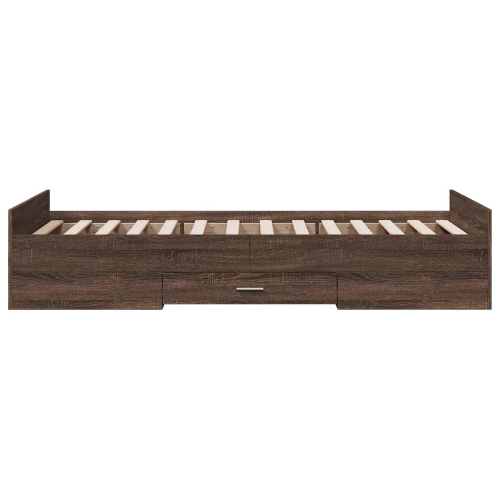 Bed Frame | Brown oak | Engineered wood | Small Single | Bed Frame