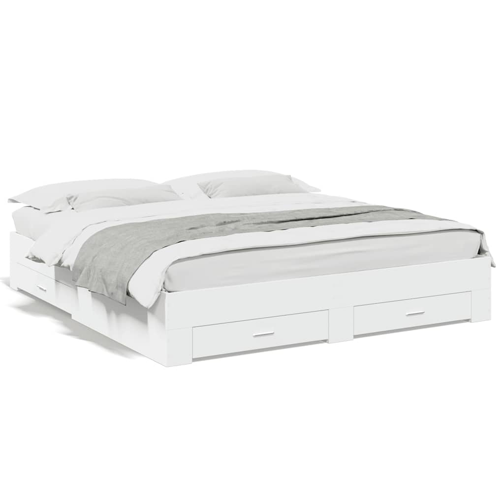 Bed Frame | White | Engineered wood, Plywood | Super King | Bed Frame