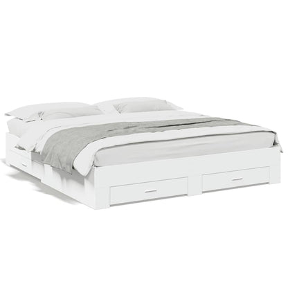 Bed Frame | White | Engineered wood, Plywood | Super King | Bed Frame