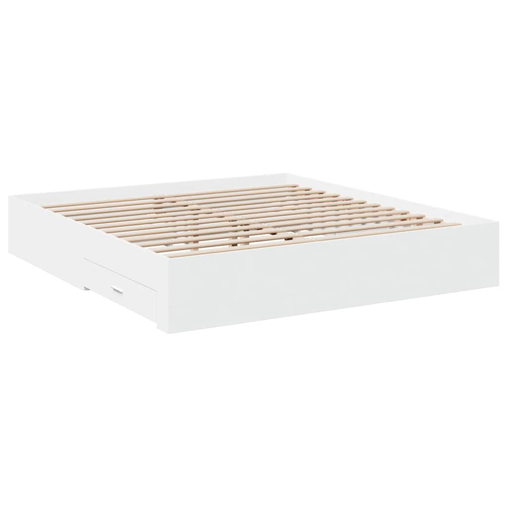 Bed Frame | White | Engineered wood, Plywood | Super King | Bed Frame