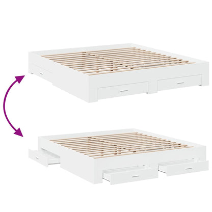 Bed Frame | White | Engineered wood, Plywood | Super King | Bed Frame