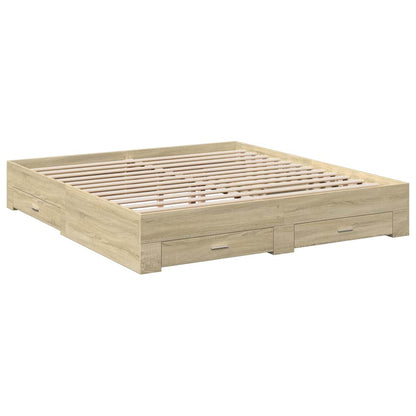 Bed Frame | Sonoma oak | Engineered wood | Super King Size | Bed Frame