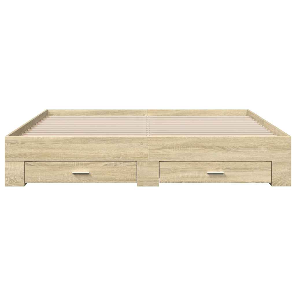 Bed Frame | Sonoma oak | Engineered wood | Super King Size | Bed Frame