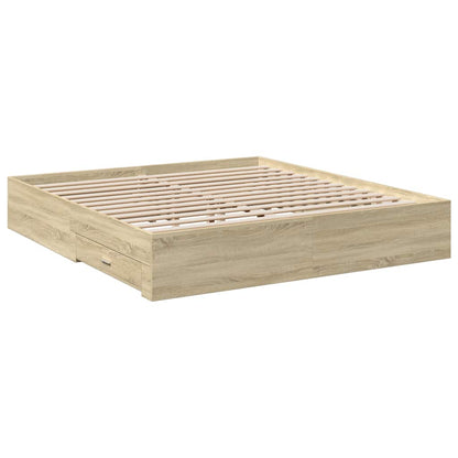 Bed Frame | Sonoma oak | Engineered wood | Super King Size | Bed Frame
