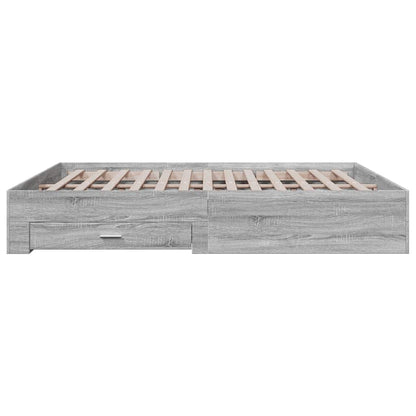 Bed Frame | Grey Sonoma | Engineered wood, Plywood