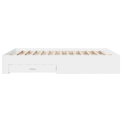Bed Frame | White | Engineered Wood | Double | Bed Frame | Rectangular