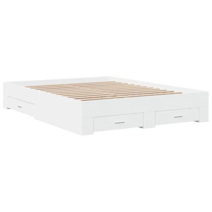Bed Frame | White | Engineered Wood | Double | Bed Frame | Rectangular