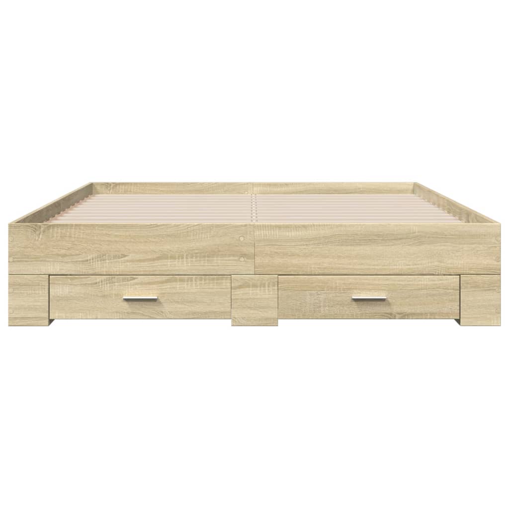 Bed Frame | Sonoma oak | Engineered wood, Plywood | 160x200 cm