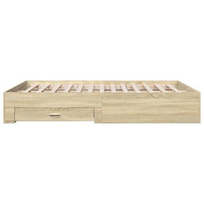 Bed Frame | Sonoma oak | Engineered wood, Plywood | 160x200 cm