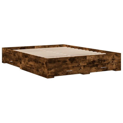 Bed Frame | Smoked Oak | Engineered Wood | Double | Bed Frame