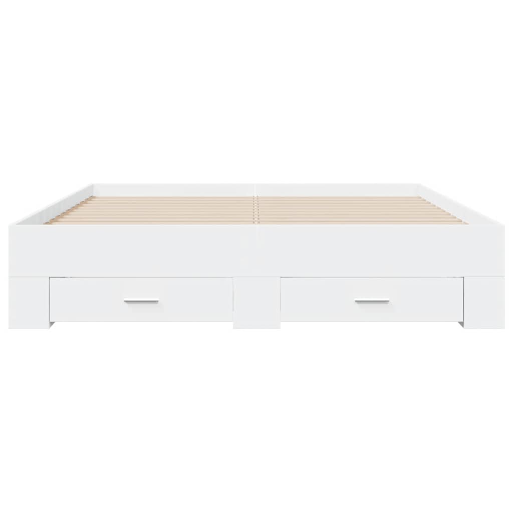 Bed Frame | White | Engineered wood and plywood | King Size | Bed Frame