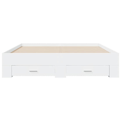 Bed Frame | White | Engineered wood and plywood | King Size | Bed Frame