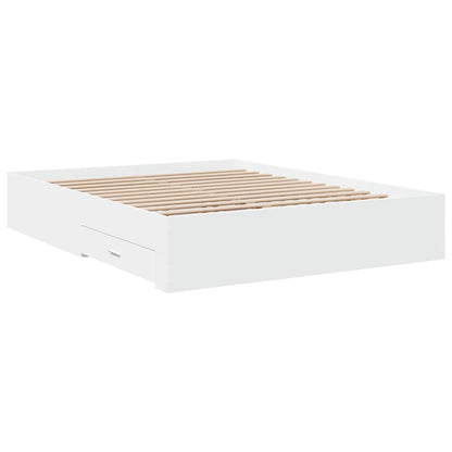Bed Frame | White | Engineered wood and plywood | King Size | Bed Frame