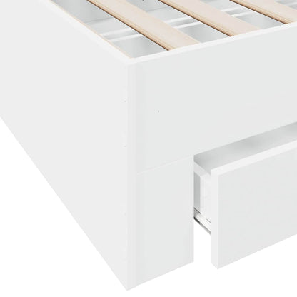 Bed Frame | White | Engineered wood and plywood | King Size | Bed Frame