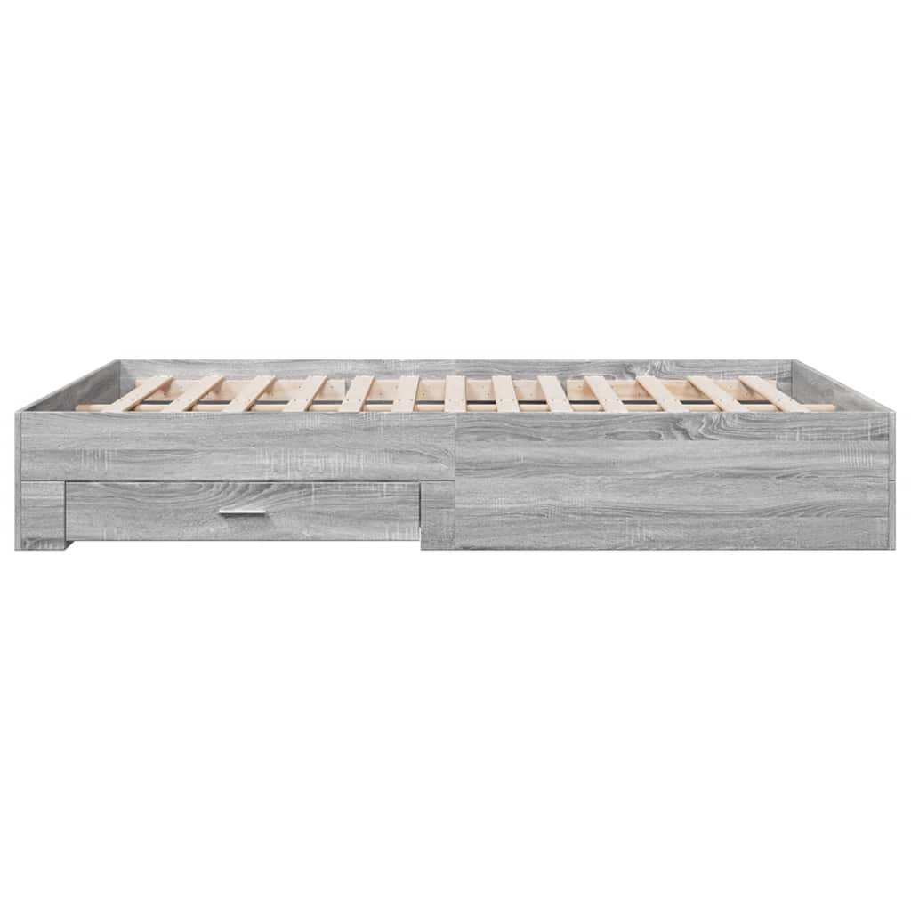 Bed Frame | Grey Sonoma | Engineered wood | King | Bed Frame