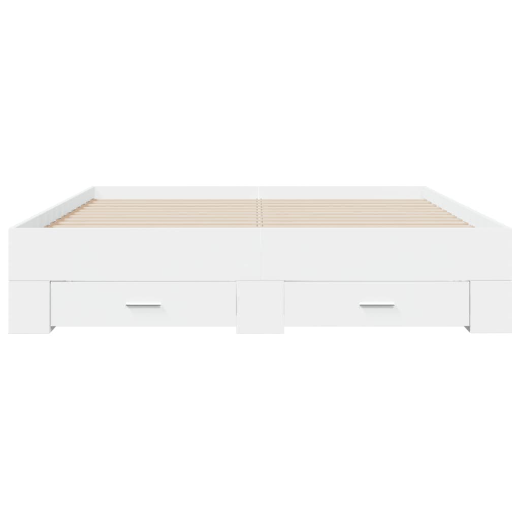 Bed Frame | White | Engineered wood, Plywood | Double | Bed Frame