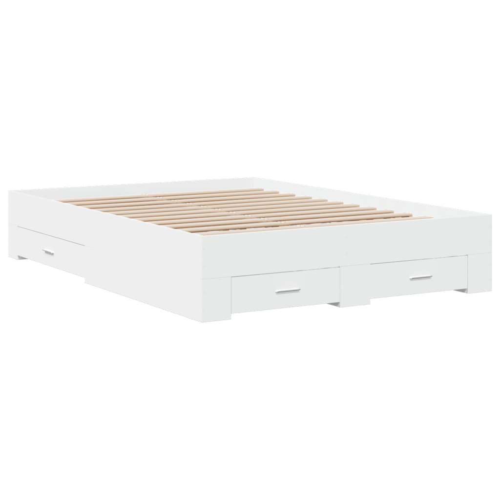 Bed Frame | White | Engineered wood, Plywood | Double | Bed Frame