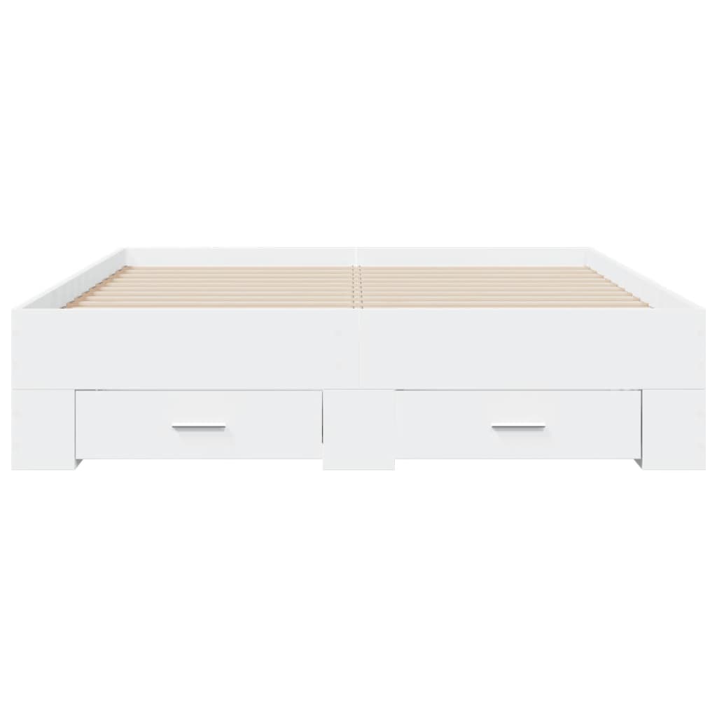 Bed Frame | White | Engineered wood, Plywood | Double | Bed Frame
