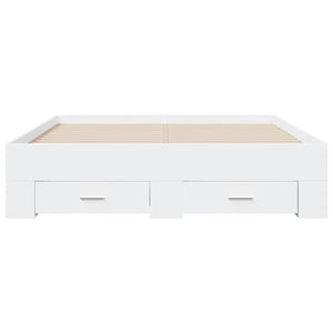 Bed Frame with Drawers without Mattress White 120x200 cm