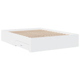 Bed Frame with Drawers without Mattress White 120x200 cm