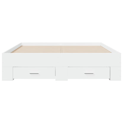 Bed Frame | White | Engineered wood, Plywood | Double | Bed Frame