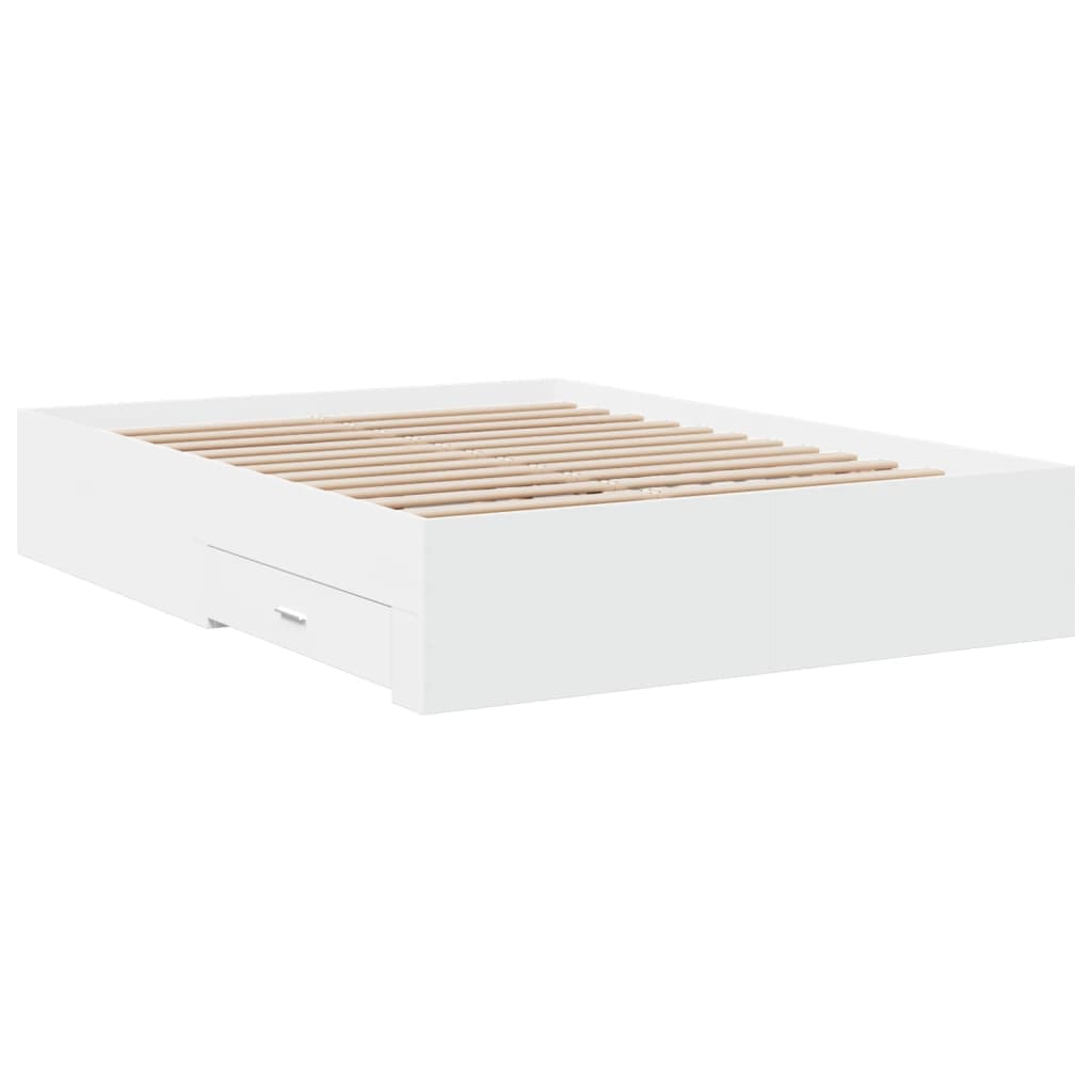 Bed Frame | White | Engineered wood, Plywood | Double | Bed Frame