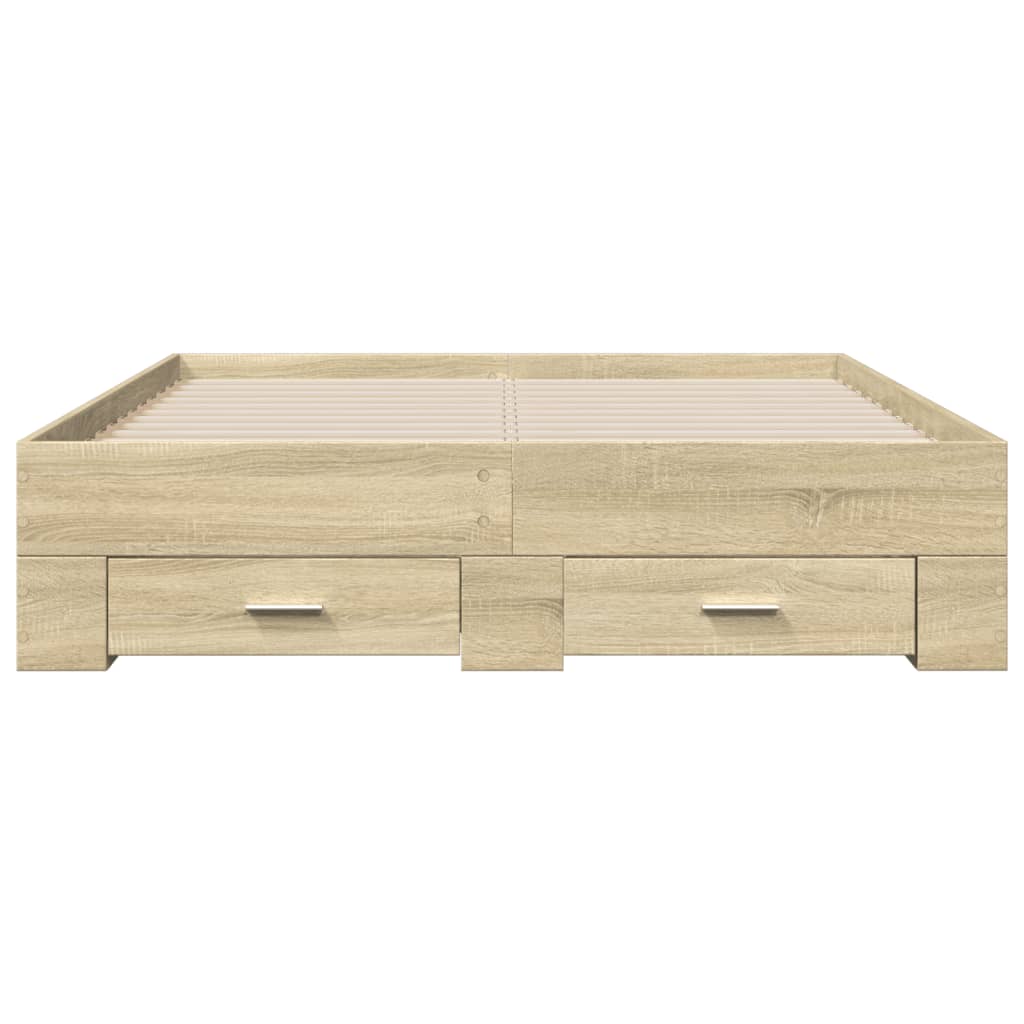 Bed Frame | Sonoma oak | Engineered wood | Double | Bed Frame