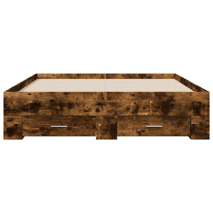 Bed Frame | Smoked Oak | Engineered Wood | Double | Bed Frame