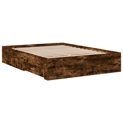 Bed Frame | Smoked Oak | Engineered Wood | Double | Bed Frame
