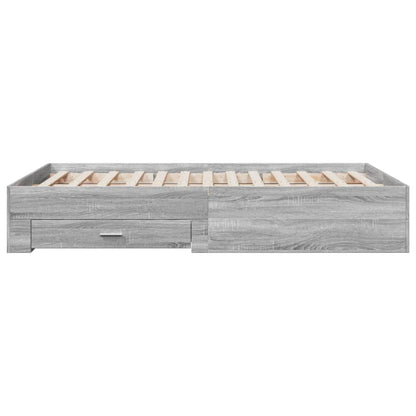Bed Frame | Grey Sonoma | Engineered wood | 140 x 190 cm | Bed Frame