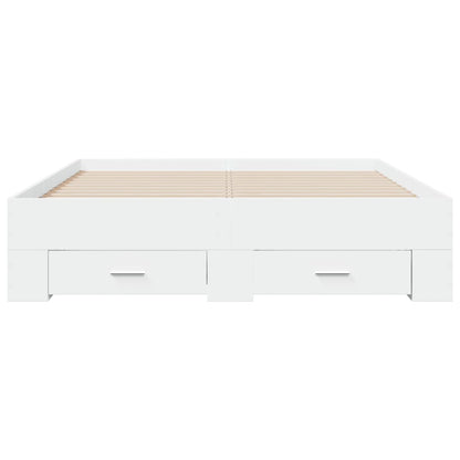Bed Frame | White | Engineered wood, Plywood | 135x190 cm | Bed Frame