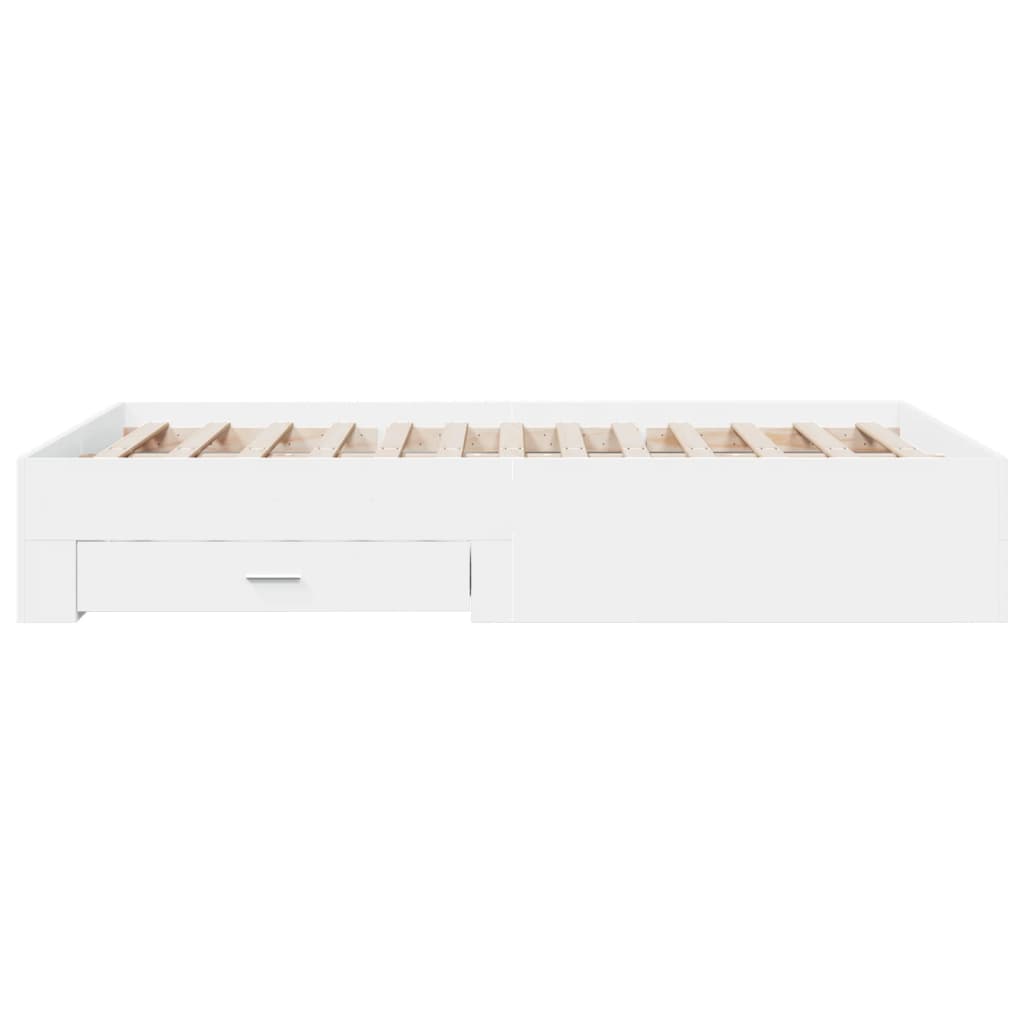 Bed Frame | White | Engineered wood, Plywood | 135x190 cm | Bed Frame