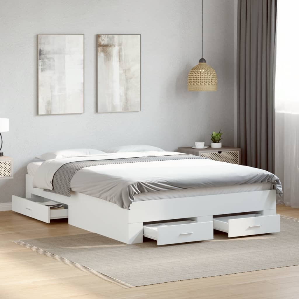 Bed Frame | White | Engineered wood | Small Double | Bed Frame