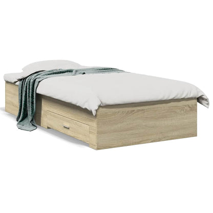 Bed Frame | Sonoma oak | Engineered wood | 100x200 cm | Bed Frame