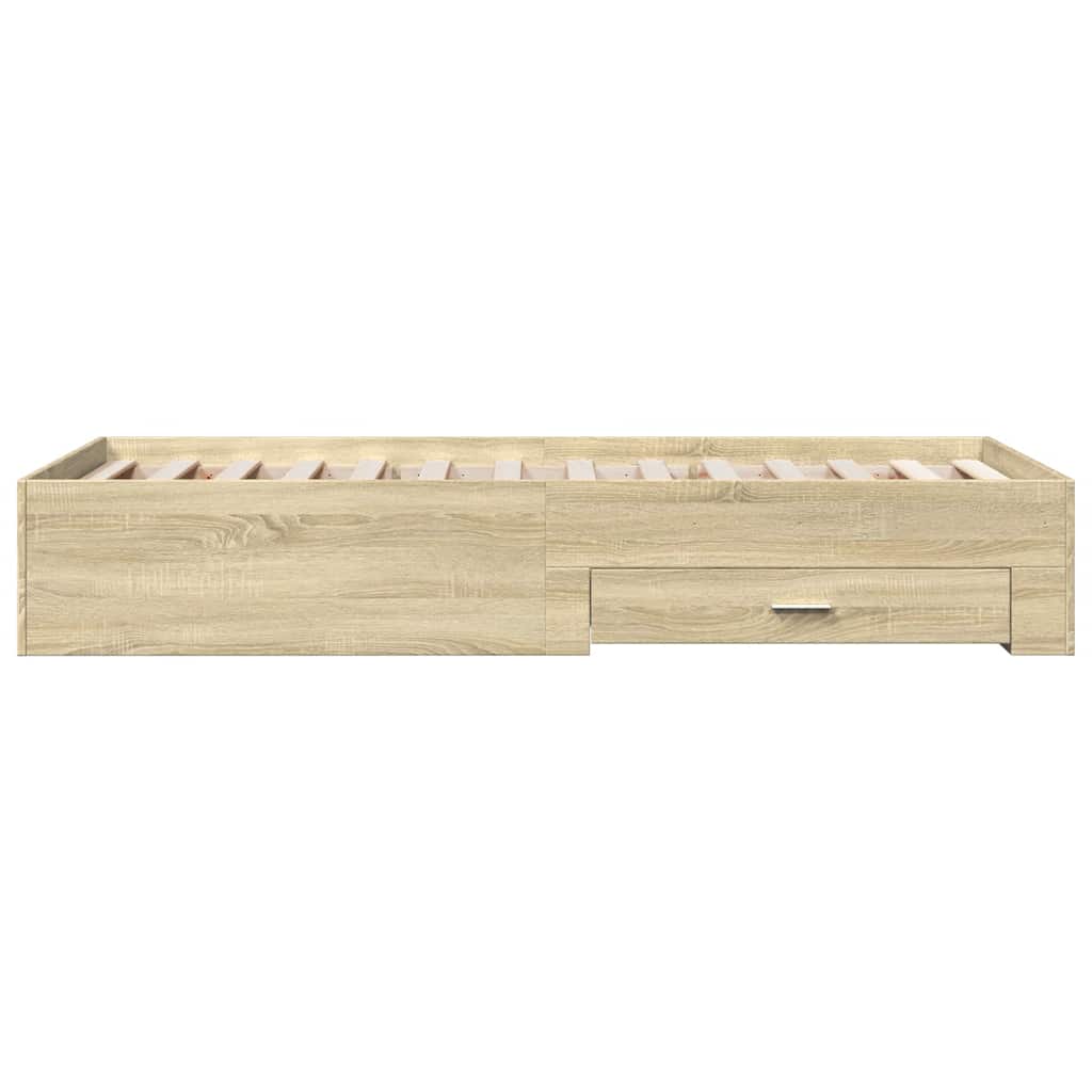Bed Frame | Sonoma oak | Engineered wood | 100x200 cm | Bed Frame