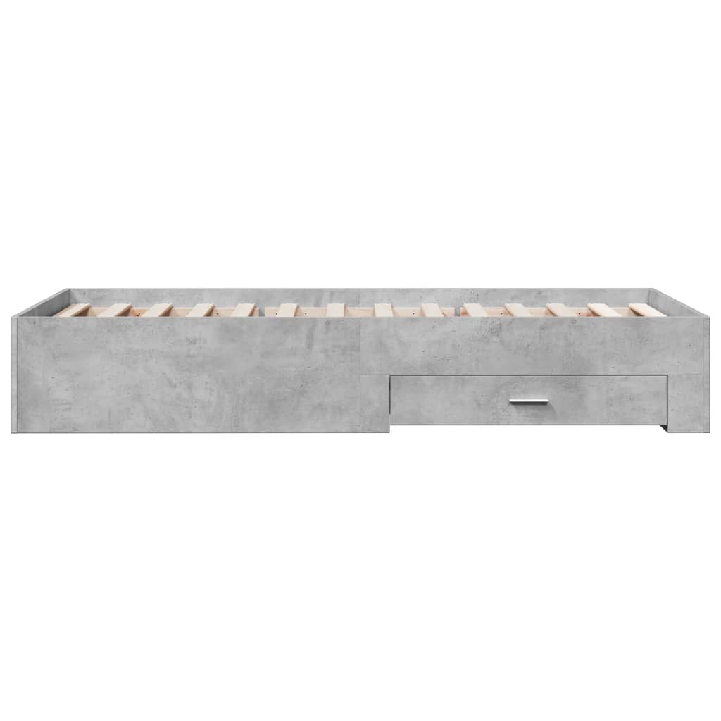 Bed Frame | Concrete grey | Engineered wood, plywood | Single | Bed Frame