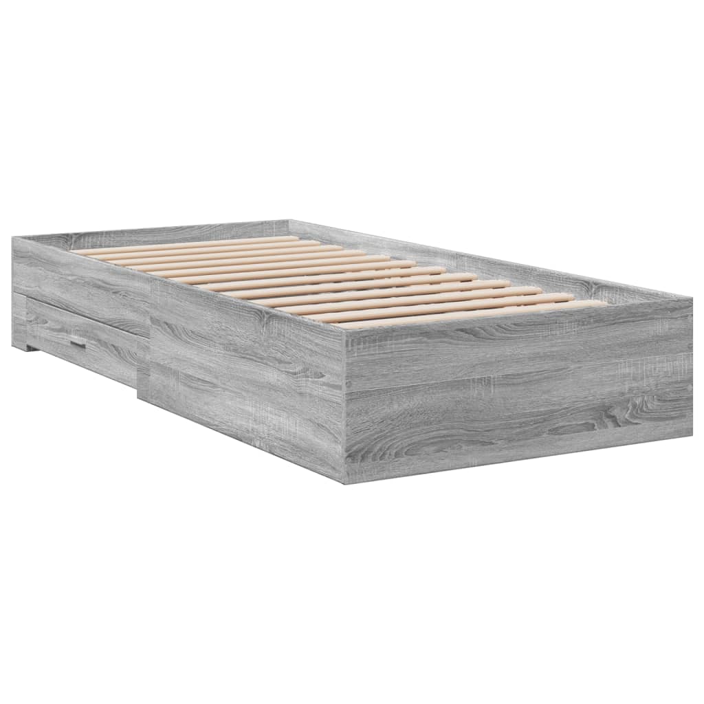 Bed Frame | Grey Sonoma | Engineered Wood | Single | Bed Frame