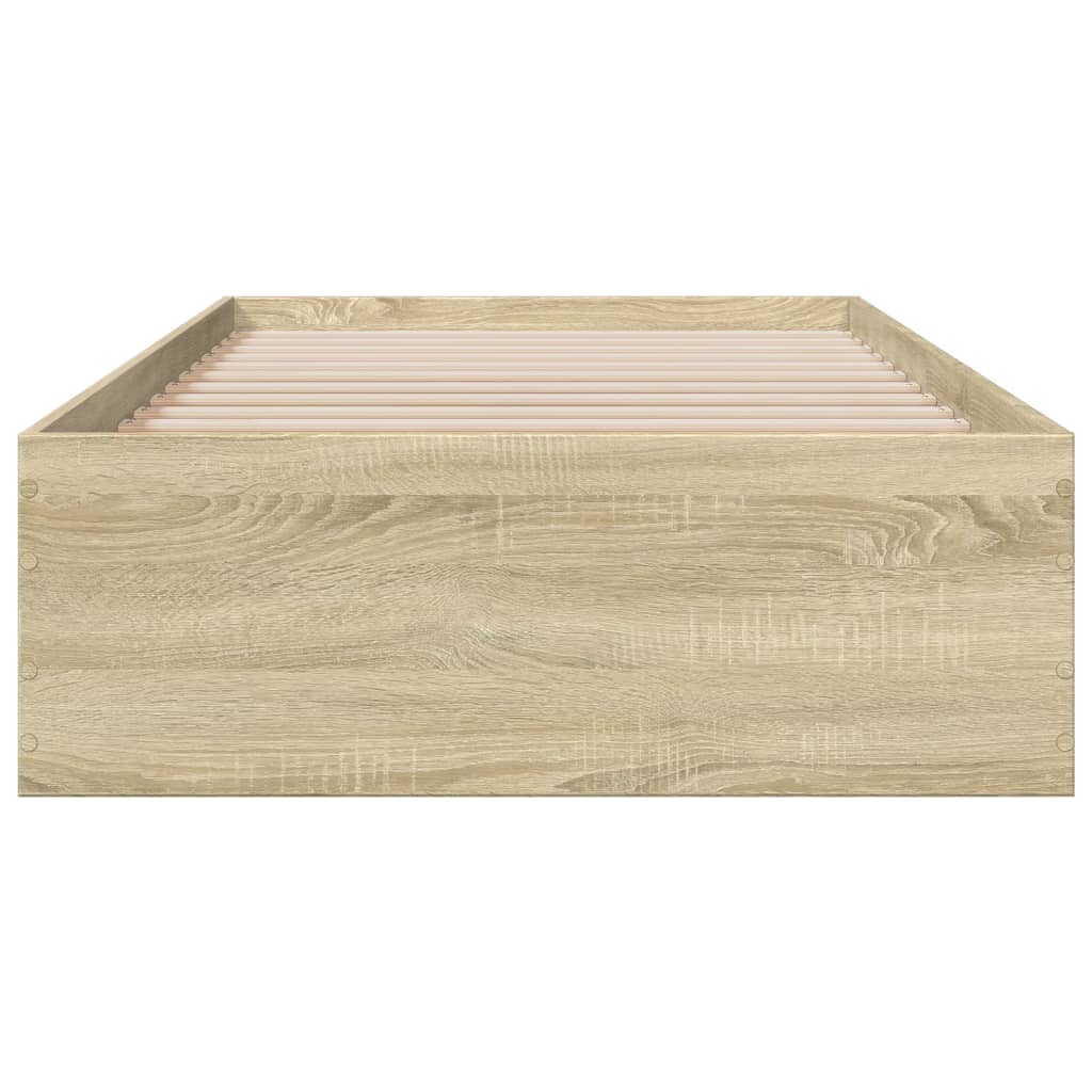 Bed Frame | Sonoma Oak | Engineered Wood, Plywood | 90x200 cm | Bed Frame