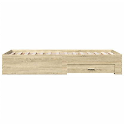 Bed Frame | Sonoma Oak | Engineered Wood, Plywood | 90x200 cm | Bed Frame