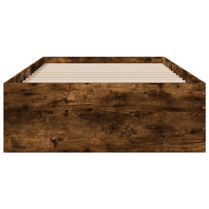 Bed Frame | Smoked Oak | Engineered Wood | 90x200 cm | Bed Frame