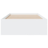 Bed Frame with Drawers without Mattress White 90x190 cm Single