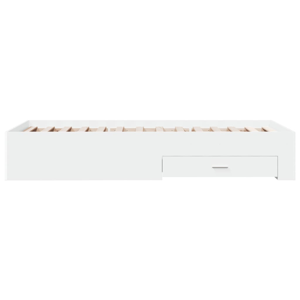 Bed Frame | White | Engineered wood | Single | Bed Frame | Rectangular
