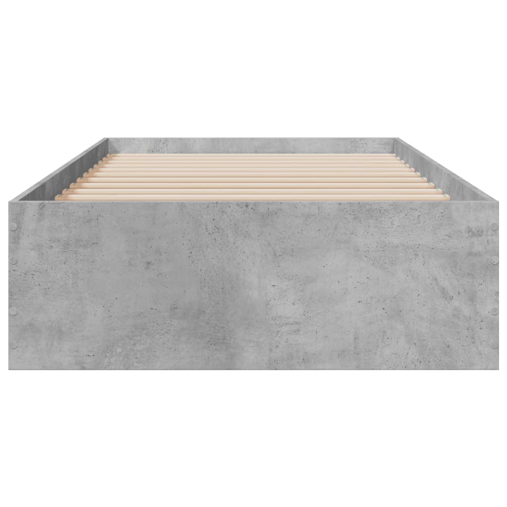 Bed Frame | Concrete grey | Engineered wood and plywood | Single
