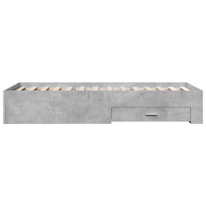 Bed Frame | Concrete grey | Engineered wood and plywood | Single