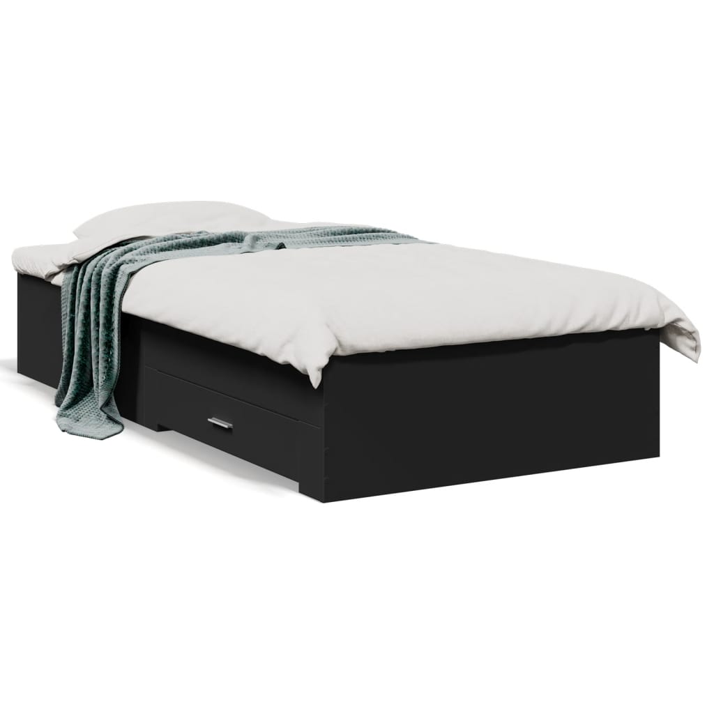 Bed Frame | Black | Engineered wood | Small Single | Bed Frame